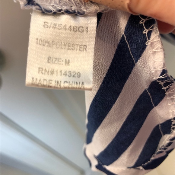 Striped Open Back Tank with Thin Straps - Picture 9 of 9